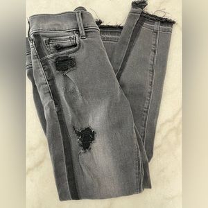 Express distressed black denim jeans